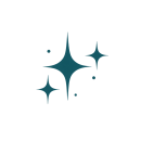 Minimal Teal Sparkle Cluster
